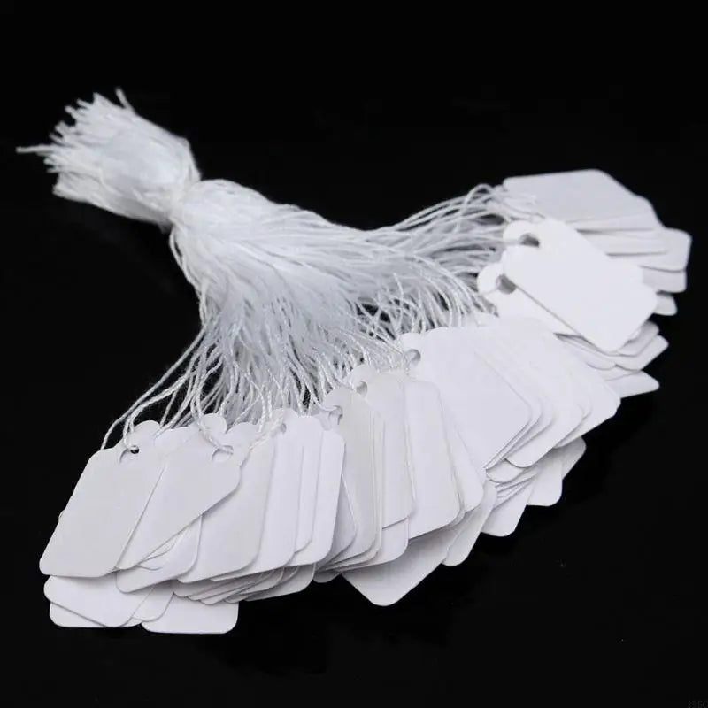 195C 500 Pcs Small Blank Writable Paper Price Marking Tag Label Gift Clothing Display