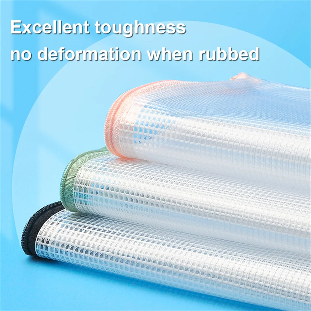 5/10pcs A4 Zippered File and Storage Bag, Waterproof and Transparent Storage Bag Suitable for School Office Travel Storage