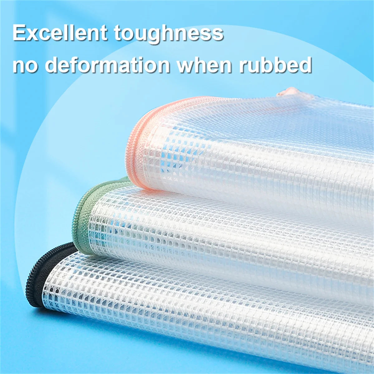 5/10pcs A4 Zippered File and Storage Bag, Waterproof and Transparent Storage Bag Suitable for School Office Travel Storage