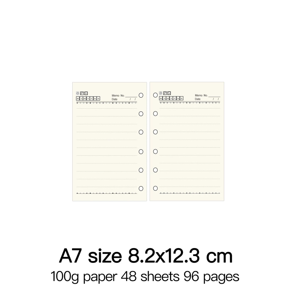 High Quality Ring Binder Notebook A5 Personal A6 A7 A8 Size Insert Refills Loose Leaf Spiral Diary Planner Inner Core 100g Paper