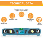 Digital Spirit Level Inclinometer Horizontal Scale Ruler Electronic LED Display Protractor Magnetic Base Measuring Tools