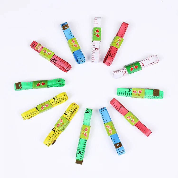 10 Pieces 1.5 Meter Soft Flat Mini Measuring Tape, Dual Scale Centimeter & Meter Flexible Portable Tape Ruler, Lightweight Handy