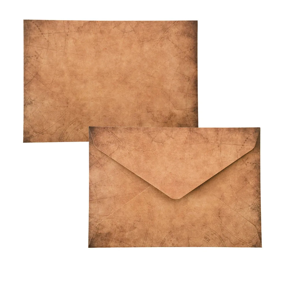10 Pcs Vintage Pattern Thick Paper Envelope Thicken Retro Stationery Wedding Invitation Invited Gift Greeting Card Envelopes