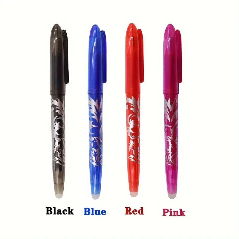 8/4pcs Erasable Gel Pen  Multi-Color0.5mm Tip Painting Writing Drawing School Black Blue Red Pink Orange Green Purple Light Blue