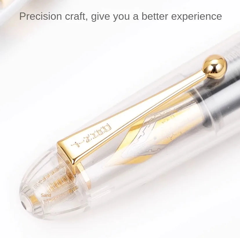 Jinhao 9019 Fountain Pen Transparent Color EF/F/M Nib Ink Student School Stationery Business Office Supplies Pens for Writing