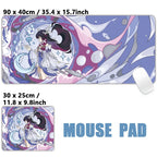 Anime Game Furina Neuvillette Mavuika Wanderer Raiden Columbina XXL Large Genshin Impact Mouse Pad Keyboard Desk Mat Mousepad