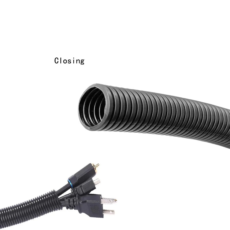 1/3/6M Corrugated Pipe7mm-28mm Car Cable Heat Resistant Insulation Tube Harness Motor Electrical Wire Protection Accessories