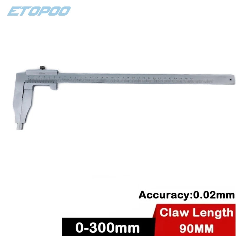 0-200mm/300mm X 60mm Long Jaw Heavy Duty Vernier Caliper with Nib Jaw High Quality Measuring Tools