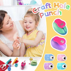 An 8-Piece Creative Hole Punch Set Perfect for DIY Scrapbooking and Birthday Cards. Fixed Patterns and Random Colors Available.