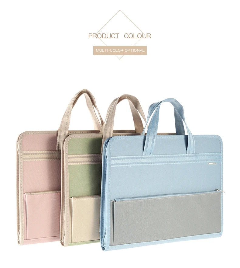 Portable Expanding File A4 Document Bag 13-layers Accordion File Organizer Paper Holder Oxford Fabric Paper Storage A4 File Bag