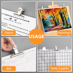 Stainless Steel Multi-functional Metal Clamp Paper Clips Strong Binder School Office Household Stationery Supplies
