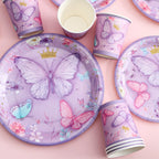 Butterfly Birthday Party Decoration  Butterfly Party Disposable Tableware Paper Cup Plate Birthday  Party