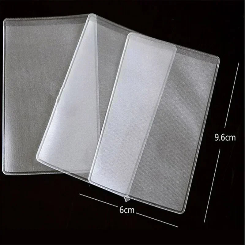 1/5/10PCS Women Men Credit Card case ID Business Card holder bag Protection Document Id Badge Transparent Card Cover Holder PVC