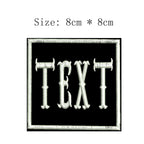 1pc 8cm Wide Customized Name Small Frame Tag Embroidery Patch Iron On Sew On Clothing For Left Chest Individual Badge