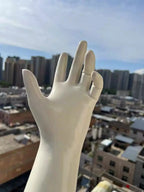 Black White Latex Gloves Integrated Molding Long Short Gloves Cosplay Close-fitting Male or Female Gloves Private Party DJ Props