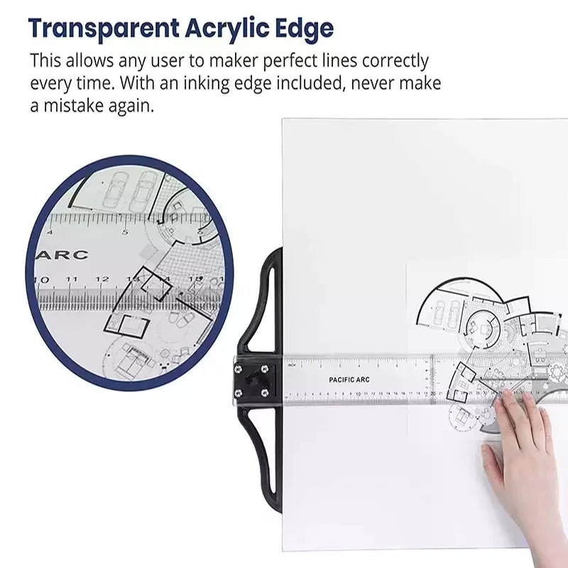 T Square Ruler 45/60/70/80cm Plastic Drafting Ruler Removable T Head Drawing Drafting Tool Design Art Supplies