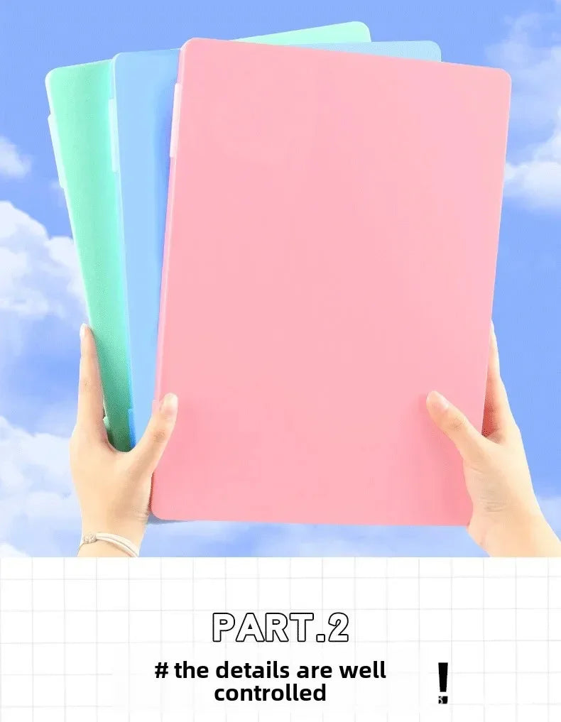 A4 Transparent File Box High Aesthetic Student Test Paper Simple Large Capacity Storage Box Writing Board Office Supplies