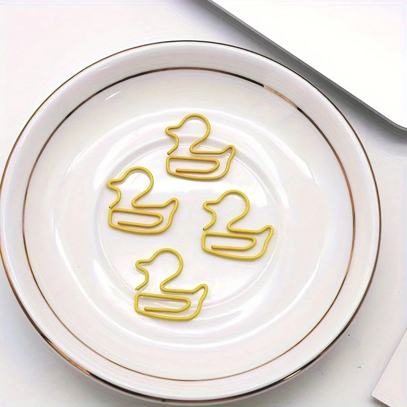 Adorable Duck Shape Paper Clips, Office Organization, and Student Test Paper Management - Durable, Reusable