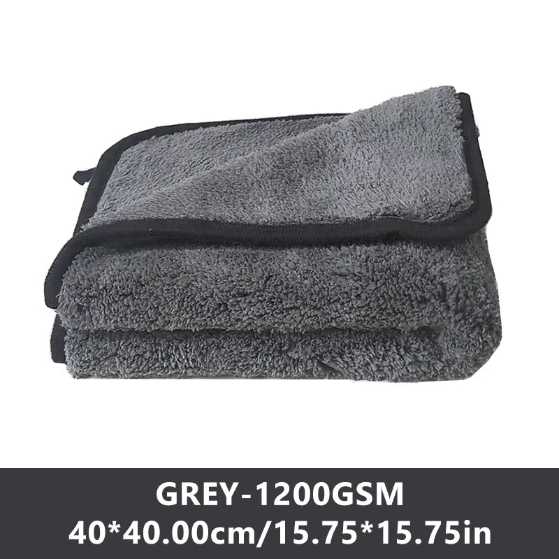 SEAMETAL Thicken Car Cleaning Towel 1200GSM Super-Absorption Microfiber Washing Towel Ultra-Soft Scratch-Free Car Drying Cloth