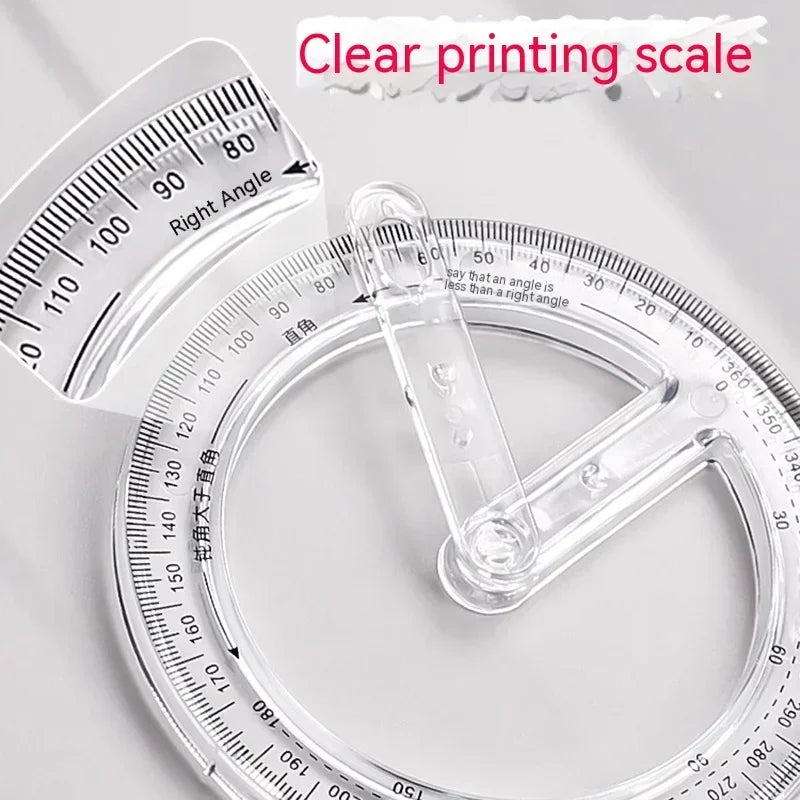 Multifunctional Geometric Function Ruler Set Mathematics Drawing Template Measuring Tool for Art Student School Office Supplies