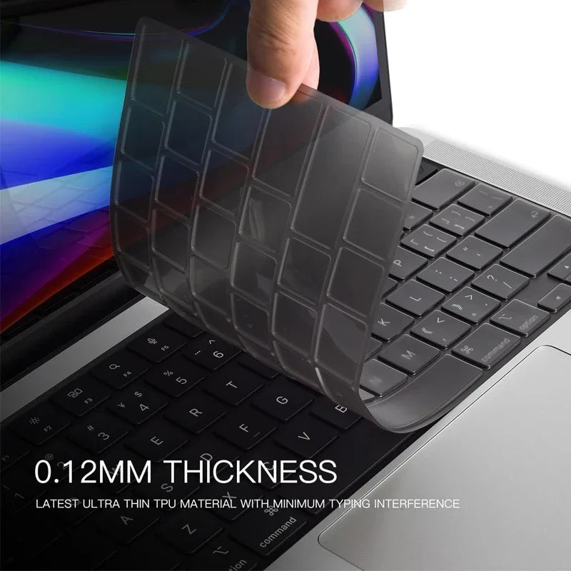 Premium Keyboard Cover For MacBook Air 15 A2941 13.6 A2681 Pro 14 16 inch A2442 A2779 A2918 A2485 A2780 M3 M2 M1 Protector Skin