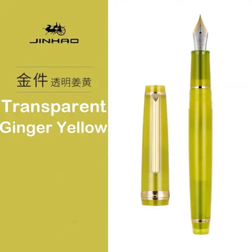 Jinhao 82 Fountain Pen Transparency Plastic Spin Pen Popular EF F M NIB Business Office School Supplies Writing Stationery