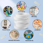 10M White Ultra-Thin Double-Sided Tape High-Adhesive Super Strong Hand Tearable Tape 5-40mm Wide for Crafting And Packaging
