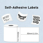 M110 M100 M220 Refill 10 Rolls 50x80mm Thermal Stickers 100Pcs/Roll Multipurpose Shipping Office School Commercial Labels