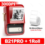 Niimbot 200dpiB21 300dpi B21PRO Label Maker Tag Price Portable Thermal Label Printer with White Photo Labels for Bakery/Business