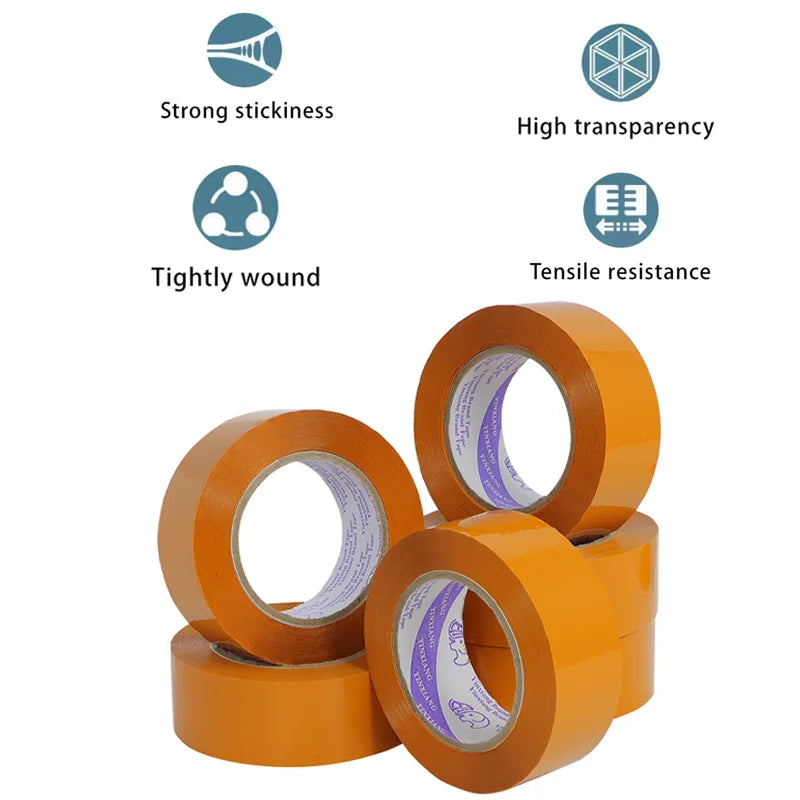 1 Roll 42mm Width Beige Tape Packing Tape, Clear Packaging Tape, Shipping Tape for Moving Boxes, Shipping, Office Moving Boxes