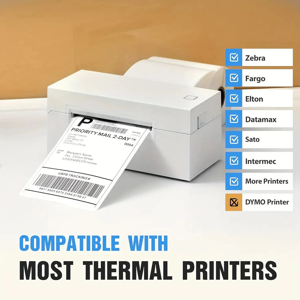 350 Sheets 100x150mm Thermal Adhesive Shipping Labels Express Waybill Postal Code Milk Tea Sticker Logistics Printing Paper