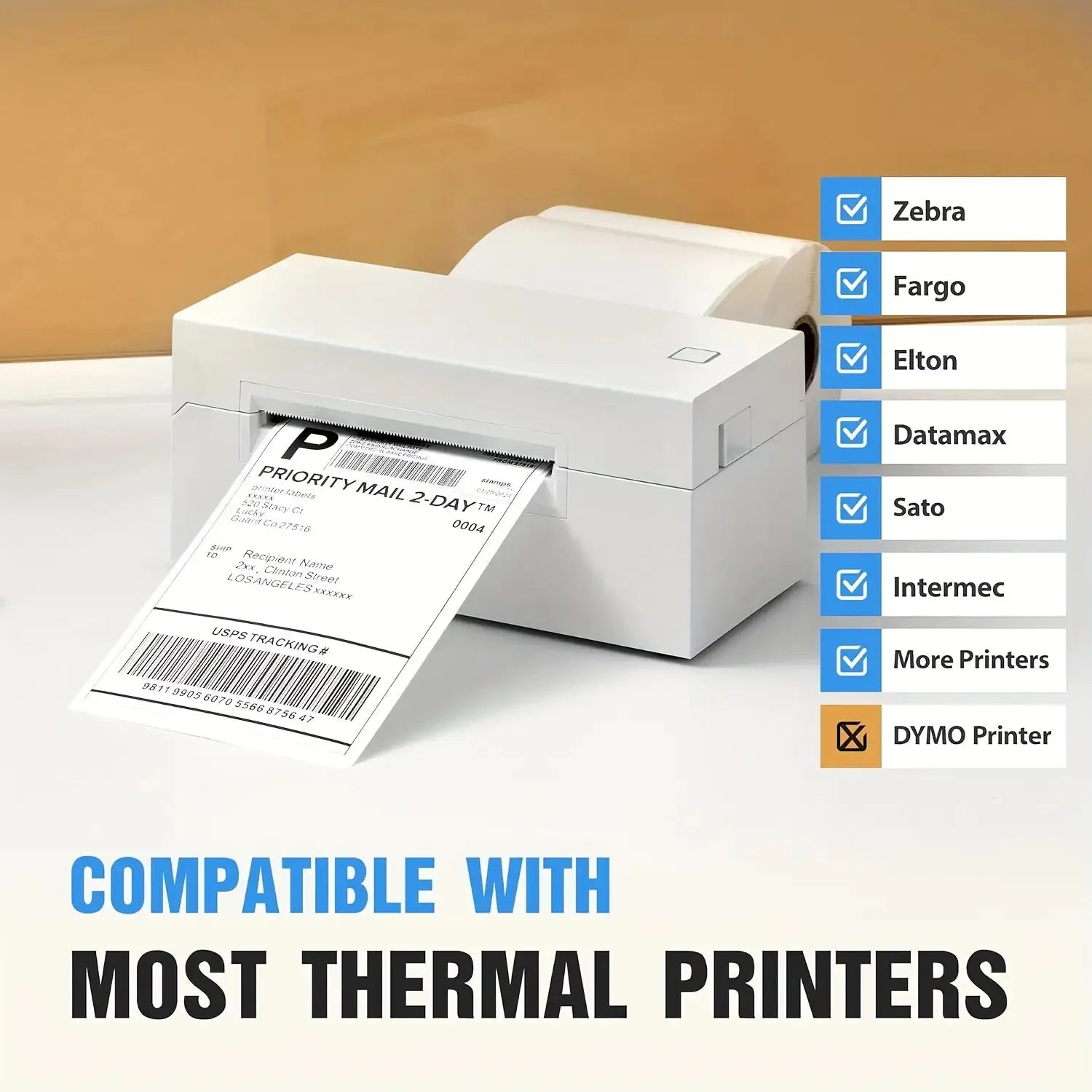 350 Sheets 100x150mm Thermal Adhesive Shipping Labels Express Waybill Postal Code Milk Tea Sticker Logistics Printing Paper