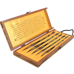 Calligraphy Brush Pen with Gift Box Traditional Chinese Painting Calligraphy Brushes Set Mixed Hair Regular Script Brush Art Pen