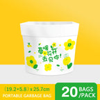 20 PCS Car Trash Bag Disposable Self-Adhesive Garbage Can for Auto Seat Back Hanging Trash Bag Office Kitchen Garbage Storage