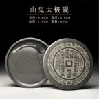 She Ink Slab With Lid Tai Chi Inkstone Water Grain Stone for Calligraphy Brush Writing Practice Painting Ink Grinding Stationery