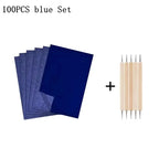 30Pcs A4 Blue Graphite Copy Paper Carbon Paper Pattern Letters Erasable Tracing Paper Copy Paper Reusable Image For Office Use