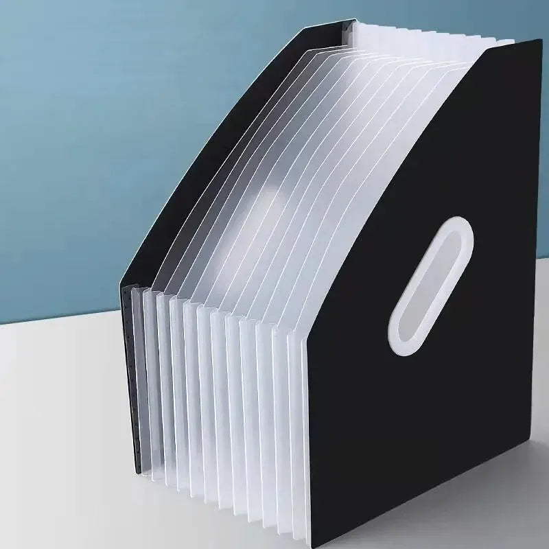 13 Grid Vertical Portable Expandable Accordion Bag Multi-Layer Paper Storage Bag Student Special Office Folder for File Stora