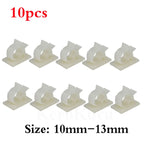 10pcs Adhesive Cable Organizer Clips Table Cable Management Adjustable Cord Holder For Car PC TV Charging Wire Bobbin Winder