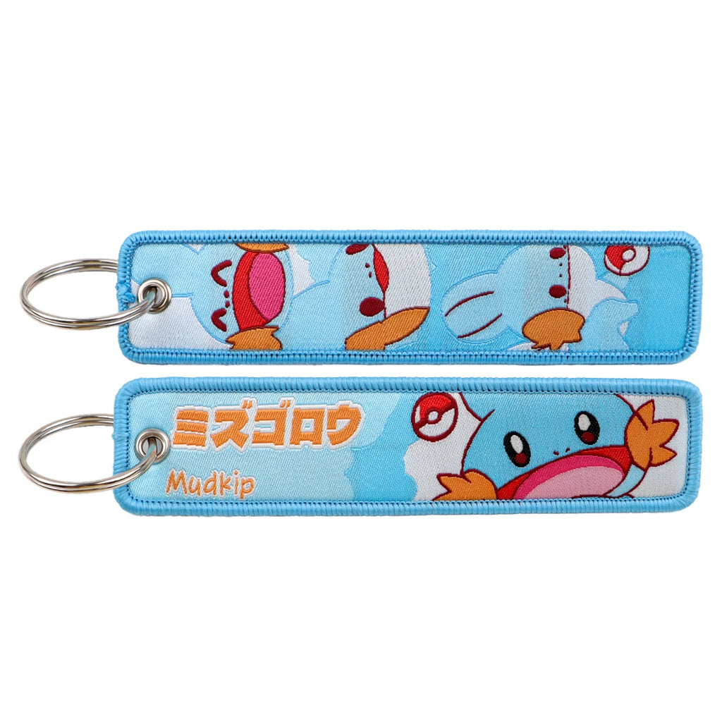 Kawaii Japanese Elf Anime Embroidery Key Fobs Key Tag Motorcycles Cars Backpack Chaveiro Keychain Fashion Keyring Friends Gifts