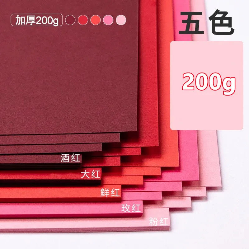 A4 Colored Cardstock 50sheets Thickened Hard Paper 200 gsm Card Stock Colorful Drawing Paper for DIY Art Card Making Scrapbook