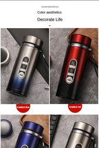 SoftAura Stainless Steel Thermos Bottle LED Temperature Display 500ML- 1L Sus304 Vacuum Flask Portable Cup  2026 New