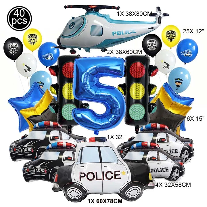 Police Party Plates Napkins Police Birthday Party Tableware Set Police Officer Car Party Decorations Favors Police Theme Party