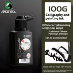 Professional Traditional Black Liquid Ink Chinese Calligraphy Sumi Painting Water-Based Drawing Ink for Writing Art Creation