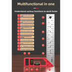 Quick-Positioning Angle Ruler Drawing Tool High-Precision L-Shaped Right Angle Ruler Stainless Steel Multi-Angle Measuring Ruler