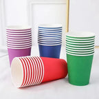 10/30/50PCS Disposable Thick Paper Cups Colored Paper Cups Birthday Parties Wedding Banquets Outdoor Picnics Party Supplies