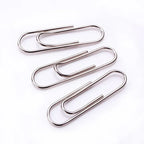 500/300/100PCS Metal Silver Paper Clips for Paperwork Stainless Steel Bookmark Paperclips Organizers Office School Supplies