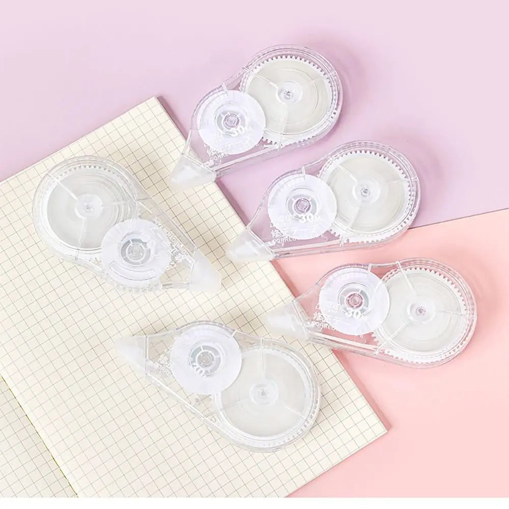 5Pcs Correction Tape Roller 30mx5mm White Sticker Tape Student Simple Error Eraser Tape School Office Supplies Stationery