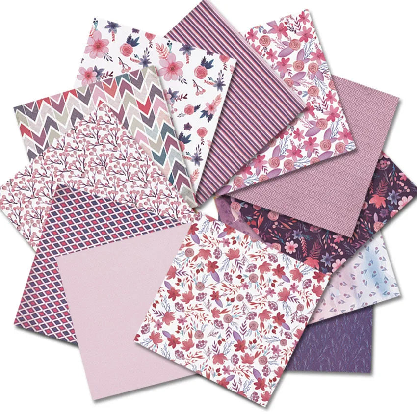 24 /12 Sheets Scrapbook Paper 15x15cm (6x6"),  Journaling Supplies Cardstock Backgrounds Album Card for DIY Art Craft Decorative