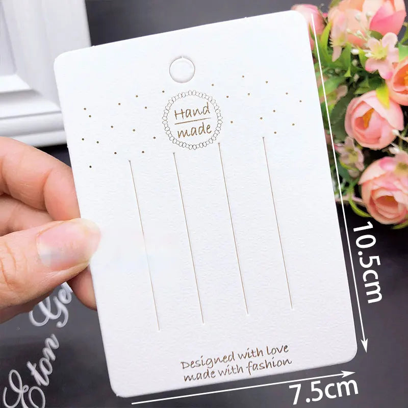 20/50Pcs 7.5*10.5CM Hair Clips Packing Cards Hairpins Display Holder Handmade Tags for DIY Hair Jewelry Retail Tags Price Labels