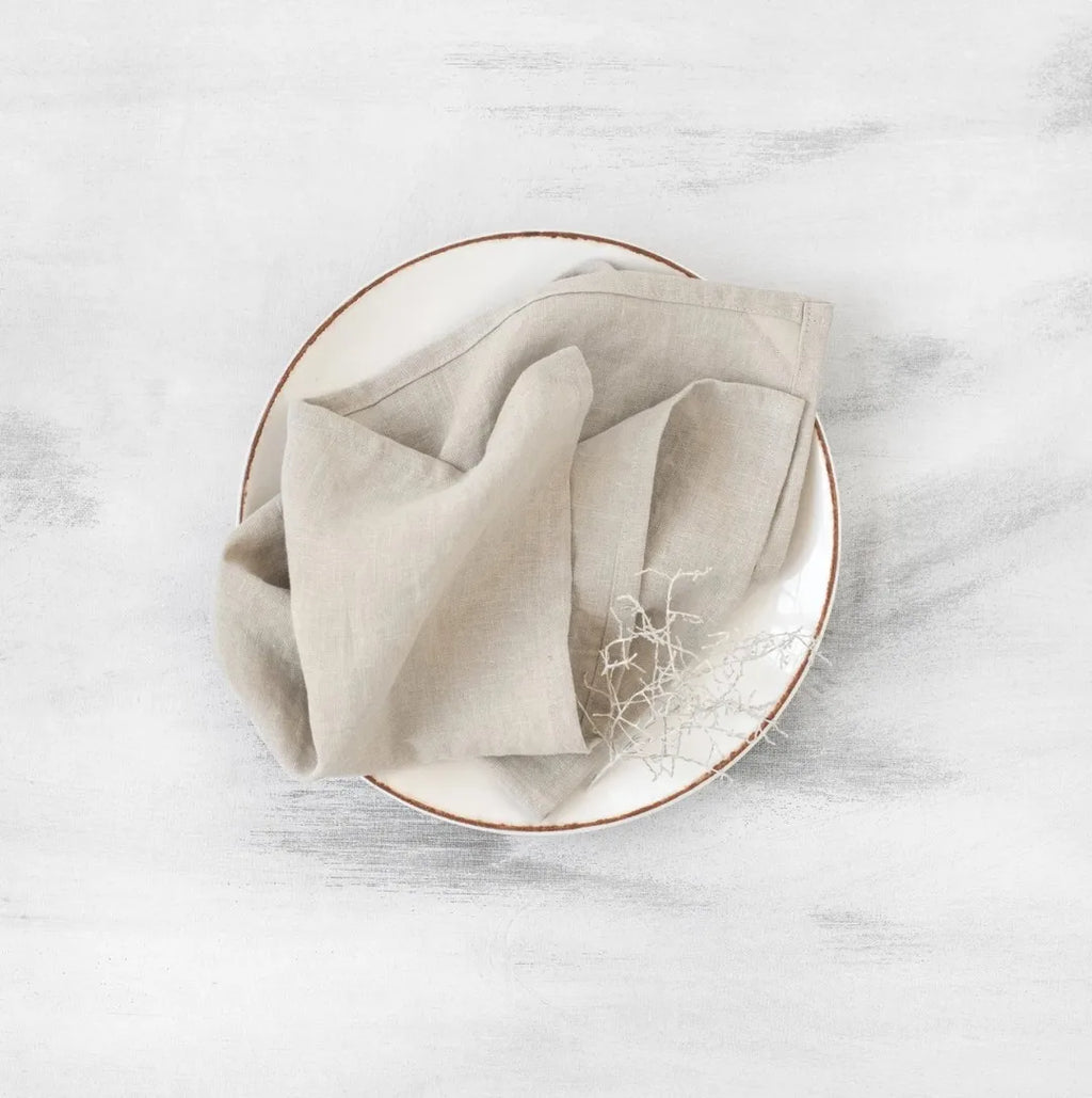 4PCS 40X40CM Pure Linen Napkins Cloths Soft Comfortable Fabric Reusable Kitchen Accessories for Wedding Birthday Parties